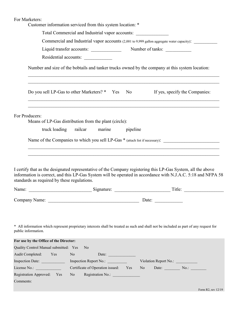 Form R2 - Fill Out, Sign Online and Download Printable PDF, New Jersey ...