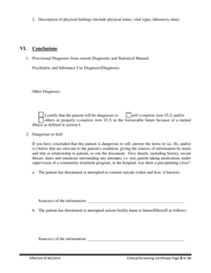 Clinical/Screening Certificate for Involuntary Commitment of Mentally Ill Adults - New Jersey, Page 8