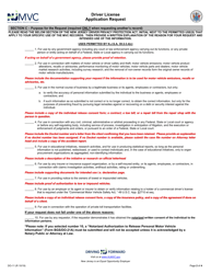 Form DO-11 Driver License Application Request - New Jersey, Page 2