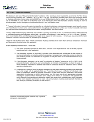 Form DO-22 Title/Lien Search Request - New Jersey, Page 4