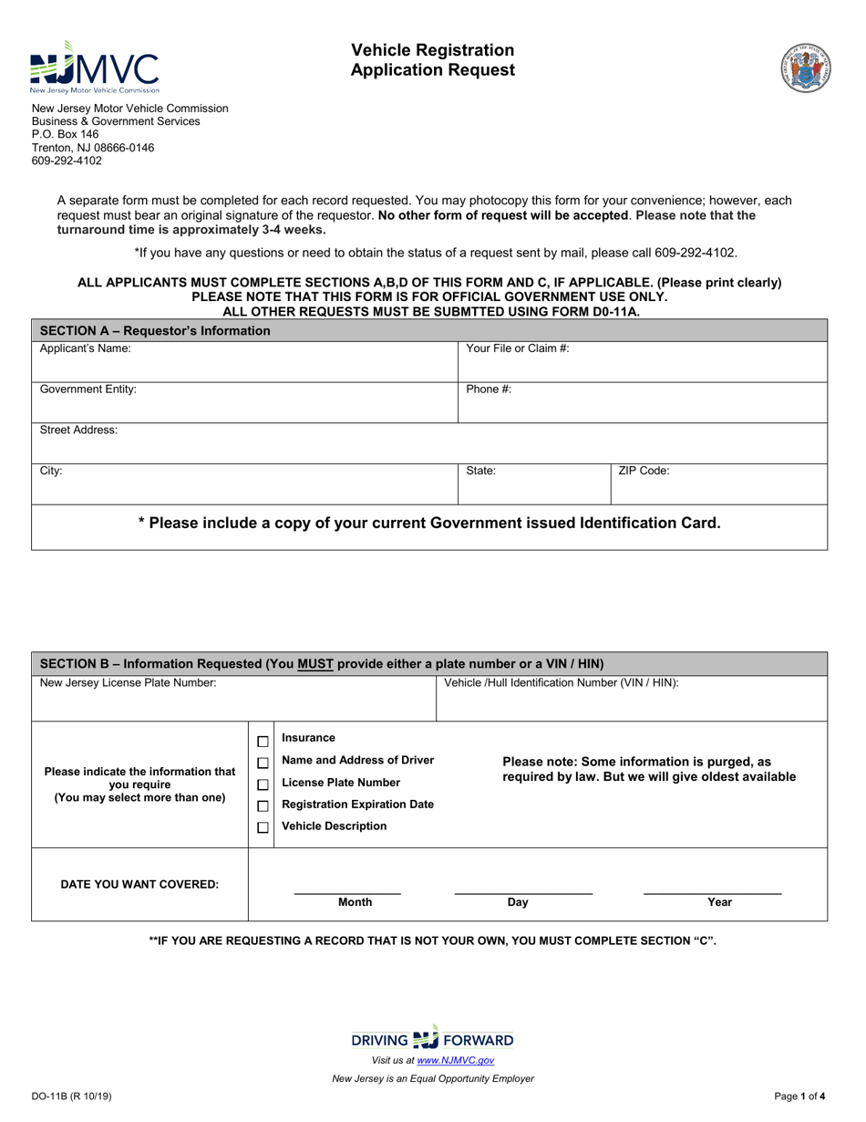 Form DO-11B - Fill Out, Sign Online and Download Fillable PDF, New ...