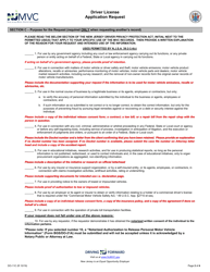 Form DO-11C Driver License Application Request - New Jersey, Page 2