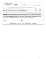 Form 10334 Correction of Error - Case Information Statement (Cis) - New Jersey, Page 2