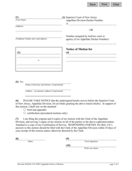 Form 10503 Appellate Notice of Motion Instructions - New Jersey, Page 3
