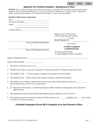 Document preview: Form 11252 Appendix XI-X Verified Complaint Landlord - Tenant - New Jersey