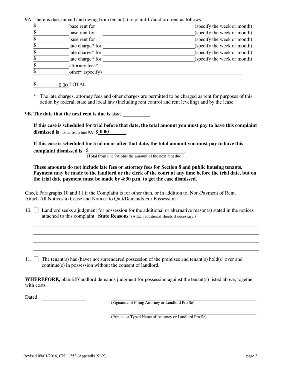 Form 11252 Appendix Xi-x - Fill Out, Sign Online And Download Fillable 