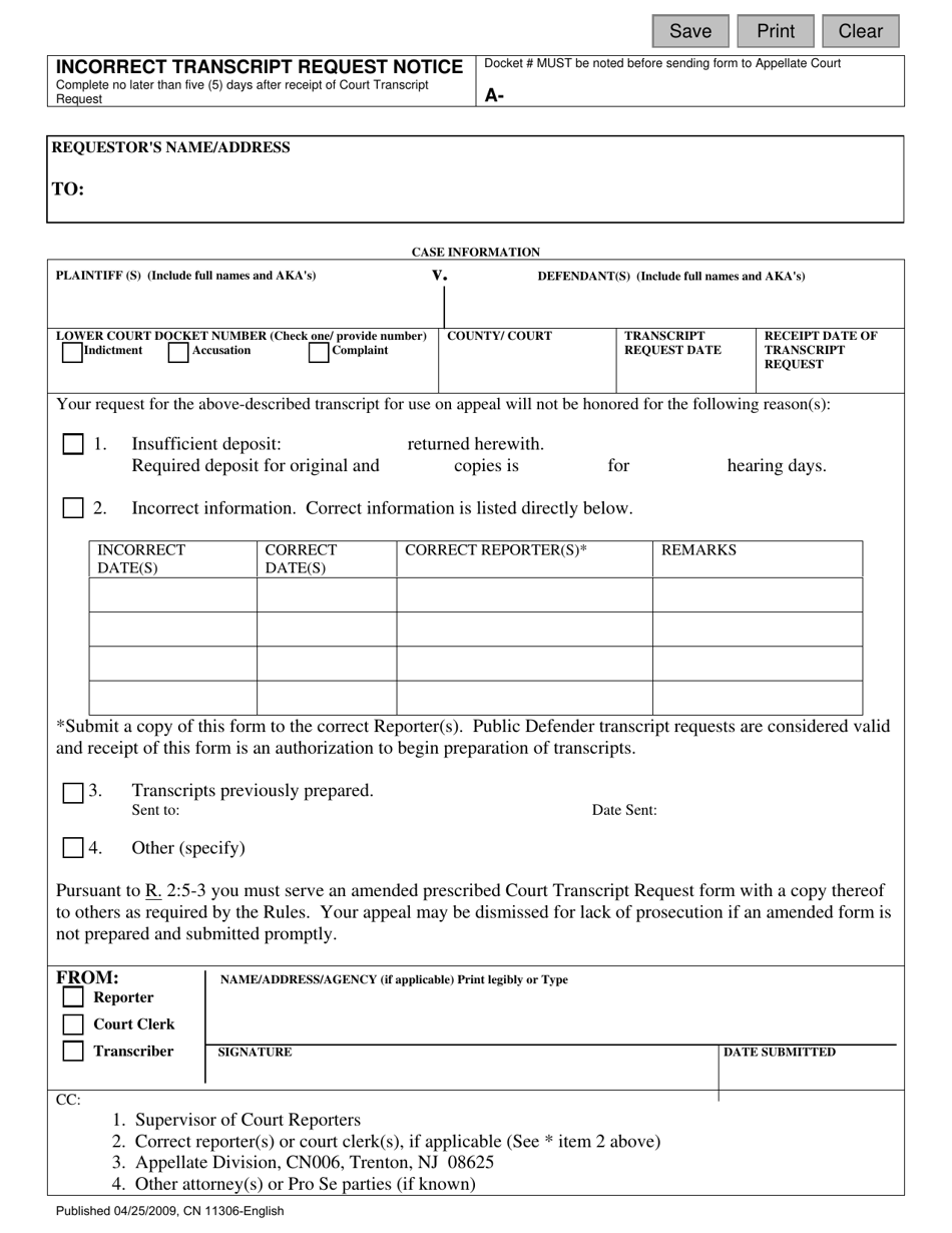 Form 11306 - Fill Out, Sign Online and Download Fillable PDF, New ...