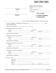 Form 11492 Non-divorce Application for Custody, Child/Spousal Support or Parenting Time (Visitation) - Non-dissolution &quot;fd&quot; Case - New Jersey, Page 10