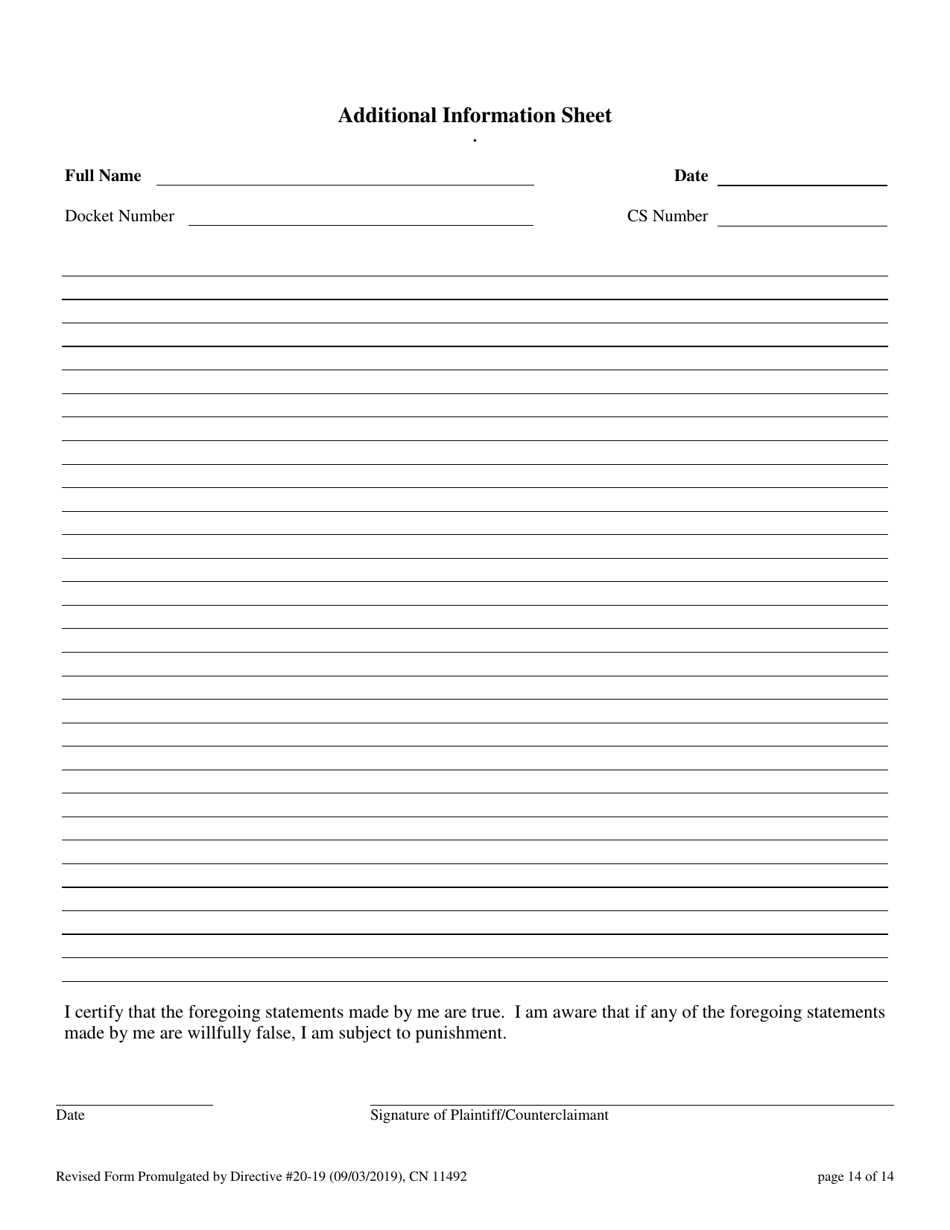 Form 11492 Non-divorce Application for Custody, Child / Spousal Support or Parenting Time (Visitation) - Non-dissolution fd Case - New Jersey, Page 14