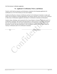 Form 11991 Civil Trial Attorney Certification Application - New Jersey, Page 15