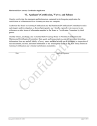 Form 11993 Matrimonial Law Attorney Certification Application - New Jersey, Page 11