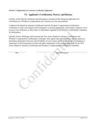 Form 11994 Workers&#039; Compensation Law Attorney Certification Application - New Jersey, Page 17