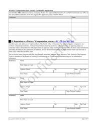 Form 11994 Workers&#039; Compensation Law Attorney Certification Application - New Jersey, Page 2