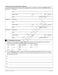 Form 11996 Criminal Trial Attorney Recertification Application - New Jersey, Page 3