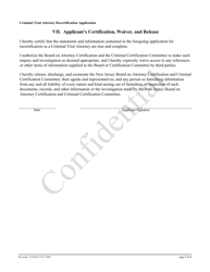 Form 11996 Criminal Trial Attorney Recertification Application - New Jersey, Page 8