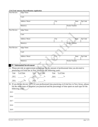 Form 11997 Civil Trial Attorney Recertification Application - New Jersey, Page 3