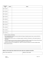 Form AAS-80 Assisted Living Assessment and Survey Exit Conference Guide - New Jersey, Page 2