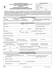Form EHS-23 Application for Lead Permit Supervisor, Housing and Public Buildings - New Jersey, Page 2