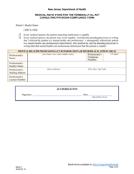 Form MAID-5 Consulting Physician Compliance Form - New Jersey, Page 2
