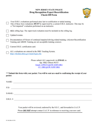 Document preview: Form S.P.042 Dre Re-certification Check-Off Form - New Jersey