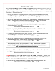 Application for New Mexico Continuing Licensure - New Mexico, Page 3