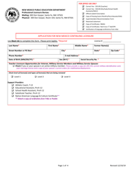 Application for New Mexico Continuing Licensure - Support Provider (Substitute, Educational Assistant, Native American Language &amp; Culture) - New Mexico, Page 2