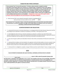 Application for Adding an Endorsement - New Mexico, Page 4