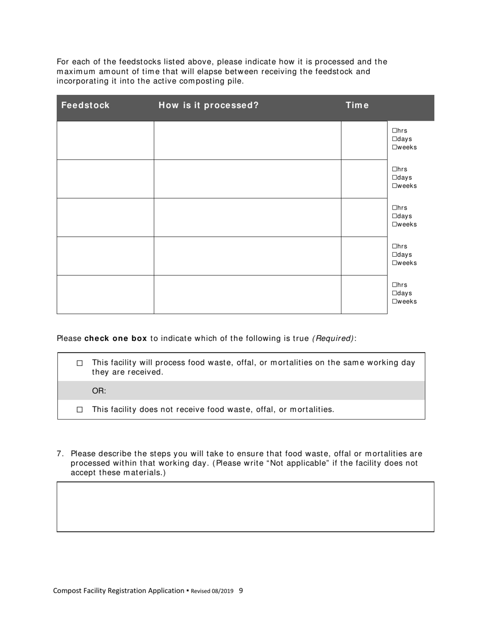 Compost Facility Registration Application - New Mexico, Page 11