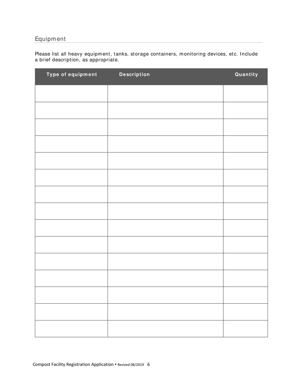 Compost Facility Registration Application - New Mexico, Page 8
