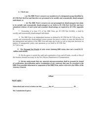 Form A-1147 Disadvantaged Business Enterprise Annual Affidavit for Certification - New Mexico, Page 2