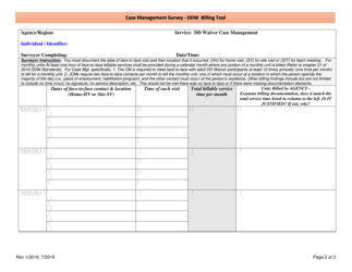 Case Management Survey - Ddw Billing Tool - New Mexico, Page 2