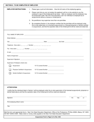 Acupuncture Form 5 Application for Limited Permit - New York, Page 2