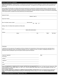 Registered Dental Assistant Form 5 Application for Limited Permit - New York, Page 2