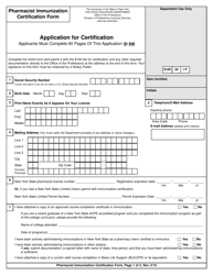 Pharmacist Immunization Certification Form - New York
