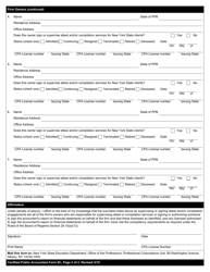 Certified Public Accountant Form 6C Certification of Ownership and Attest Competency - New York, Page 2