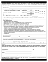 Licensed Clinical Social Worker Psychotherapy &quot;R&quot; Privilege Form 4SWPR Certification of Experience for Licensed Clinical Social Worker Psychotherapy &quot;r&quot; Privilege - New York, Page 2