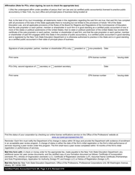 Certified Public Accountant Form 6R Application for Public Accounting Firm Registration - New York, Page 4