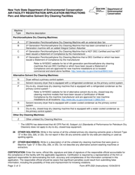 Instructions for Form AFR-232 Nysdec Air Facility Registration Application for Dry Cleaners Using Perchloroethylene and/or Approved Alternative Solvents - New York, Page 3