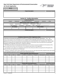 Air Permit Application Form - New York, Page 2