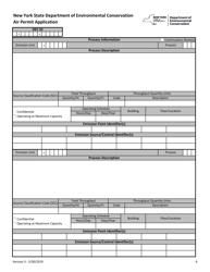 Air Permit Application Form - New York, Page 6