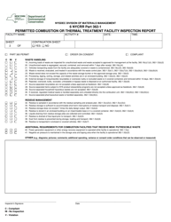 Permitted Combustion or Thermal Treatment Facility Inspection Report - New York, Page 2