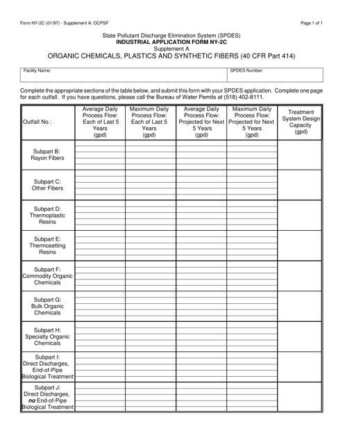 Form NY-2C Supplement A: OCPSF  Printable Pdf