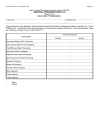 Form NY-2C Supplement A: SEA Industrial Application Form for Seafood Processing Industry - New York