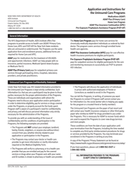 Form DOH-2794 Application for the Uninsured Care Programs - New York