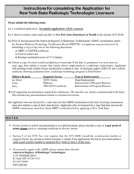 Form DOH-372 &quot;Application for Radiologic Technologist Licensure&quot; - New York