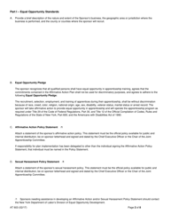 Form AT603 Apprentice Training Program Affirmative Action Plan - New York, Page 2