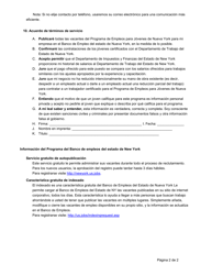 Formulario ES325S Programa De Empleos Para Jovenes De New York: Certificacion Empresarial 2020 - New York (Spanish), Page 2