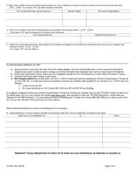 Form LS355.1HC Application for Renewal of Employment Agency License - New York (Haitian Creole), Page 2