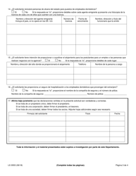 Formulario LS355S Solicitud De Licencia Para Agencia De Empleo - New York (Spanish), Page 3