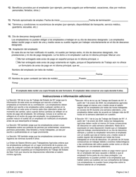 Formulario LS309S Aviso De Pago Y Contrato De Trabajo Para Trabajadores Agricolas - New York (Spanish), Page 2